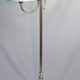 Silver over brass swing arm floor lamp