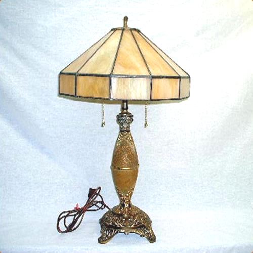 Bradley & Hubbard table lamp with orange peel texture
