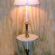 Standing floor lamp with Italian marble table top