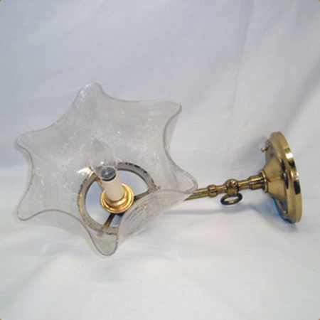 Vintage brass wall sconce signed Welsbach