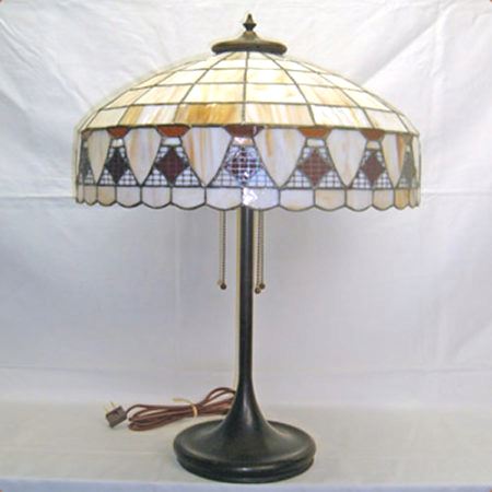 Arts & Crafts brass table lamp