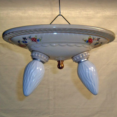 Oval porcelain flush mount for ceiling or wall