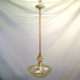 Porcelain bowl ceiling fixture signed Porcelier