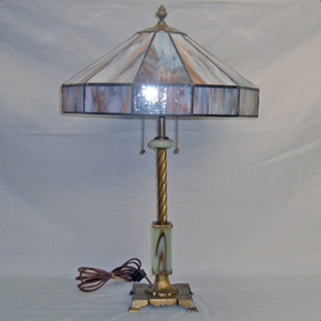 Vintage jadeite table lamp
