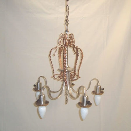 Bradley & Hubbard five-light chandelier