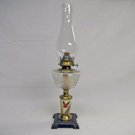 Miller kerosene pedestal table lamp