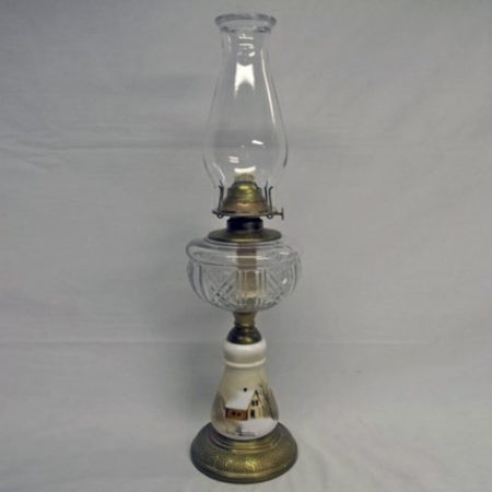 Kerosene pedestal table lamp
