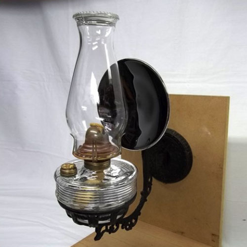 Glass kerosene lamp and rare bracket