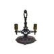 Two-light cast iron table lamp base