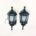 Pair of slag glass outdoor wall sconces