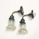 Pair of vintage brass wall sconces