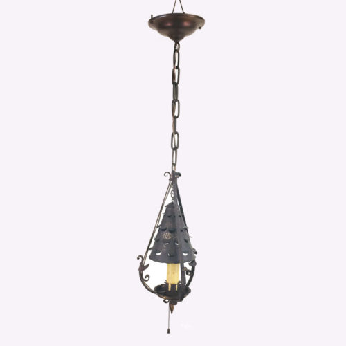 Hammered brass ceiling pendant