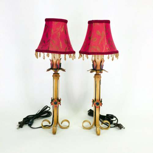 Pair of Art Deco boudoir lamps