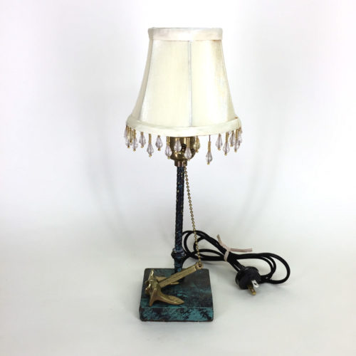 Petite brass marine table lamp