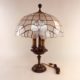 Three-light table lamp with capiz shade