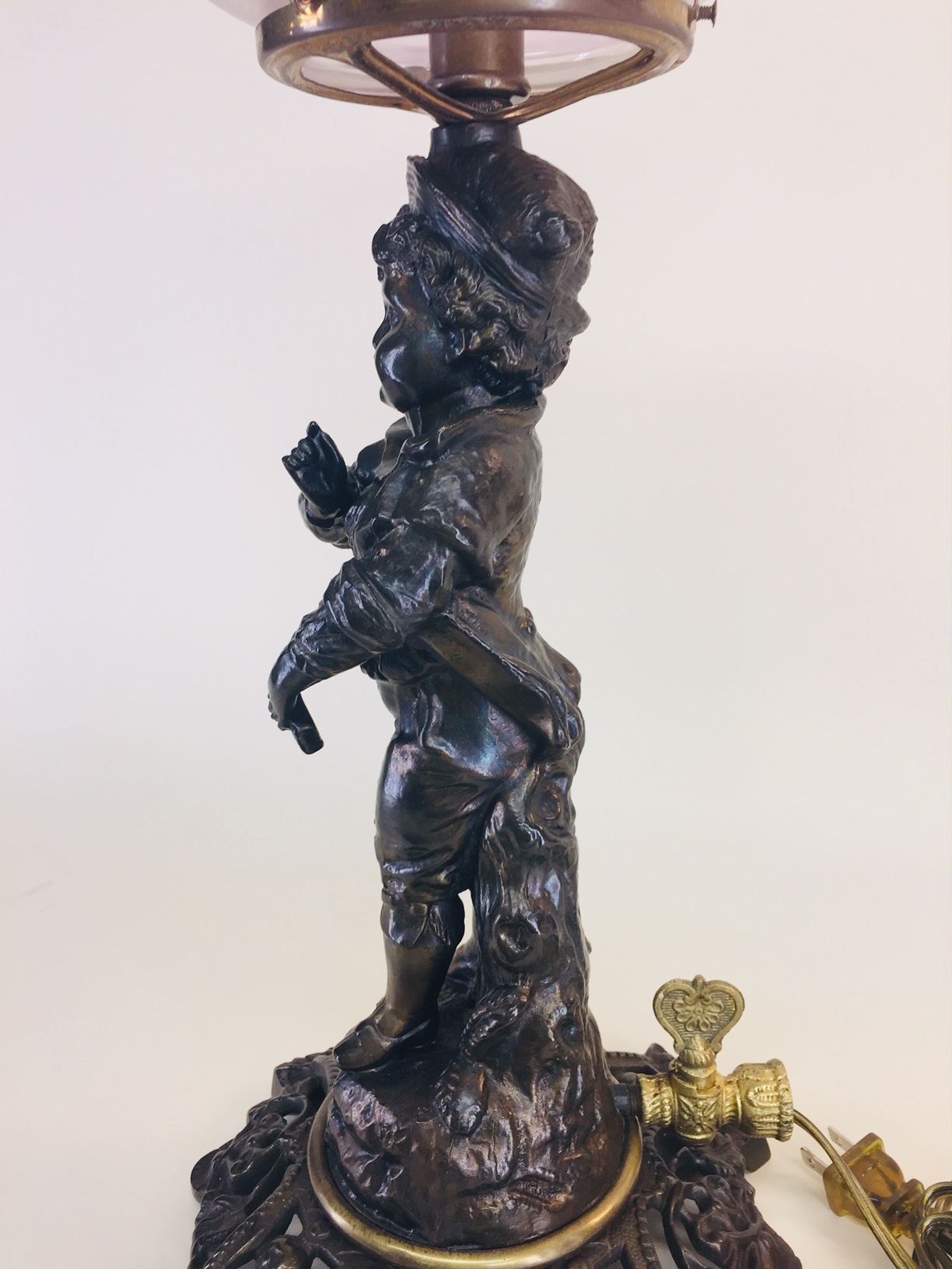 Figural lamp, originally gas Old Lamps & Things, LLC