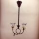 Two-armed gas/electric chandelier