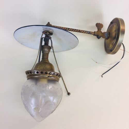 Inverted gas sconce signed REFLEX WELSBACH