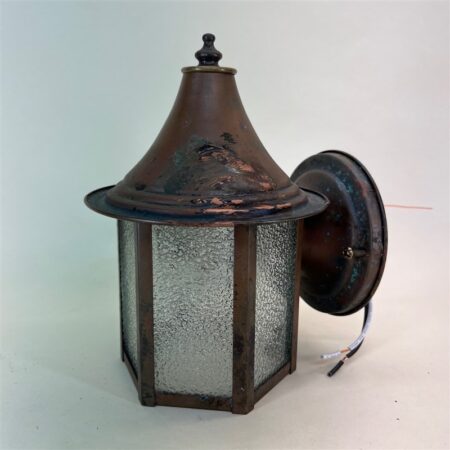 Petite copper outdoor wall sconce